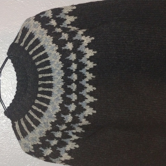 Heberidean Knitwear Hand Knit 100% Pure New Wool Crewneck Sweater L - Picture 2 of 5